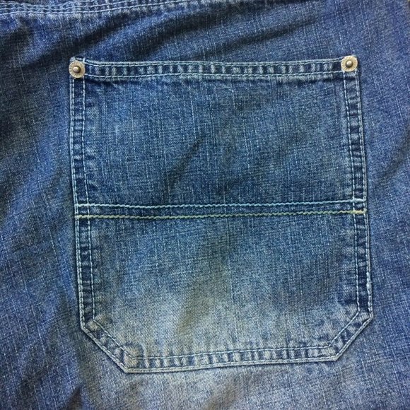 PJ Mark Men's Jean Shorts 38" Waist 13" Inseam Denim Medium Wash Faded Thighs - Picture 7 of 7